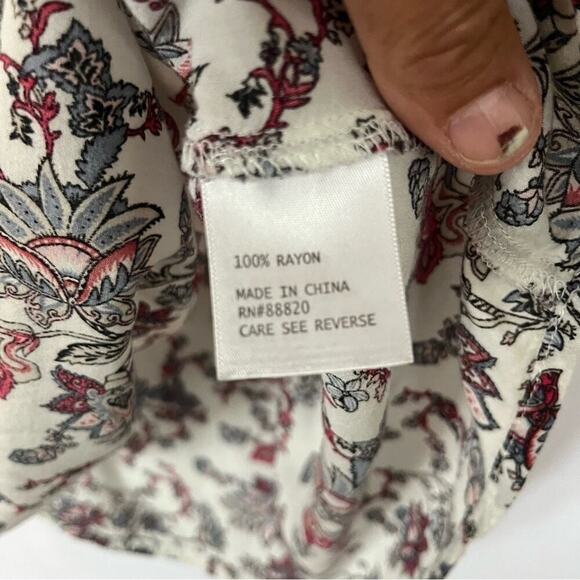 Rose & Rhyme Floral Blouse Size Small Top Bohemian Peasant Lightweight Fairy - Picture 6 of 10